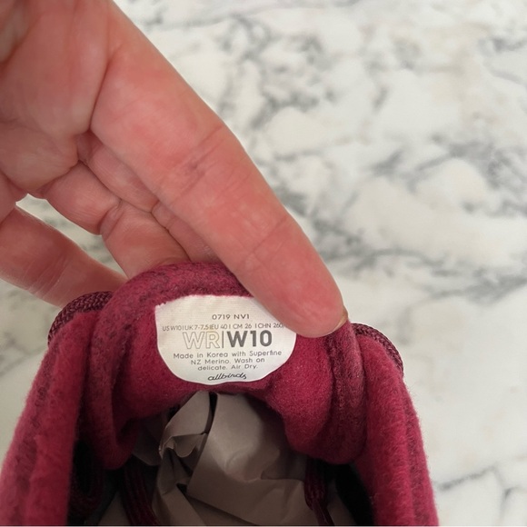 Allbirds Wool Runners Women's Athletic Shoes Sneakers Size 10 Red - Picture 7 of 11